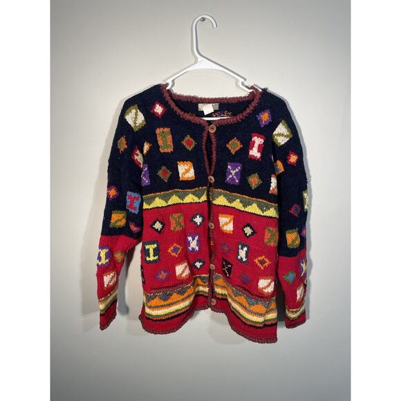 The Territory Ahead Wool Sweater Cardigan Aztec Women’s Size ? - Picture 1 of 12
